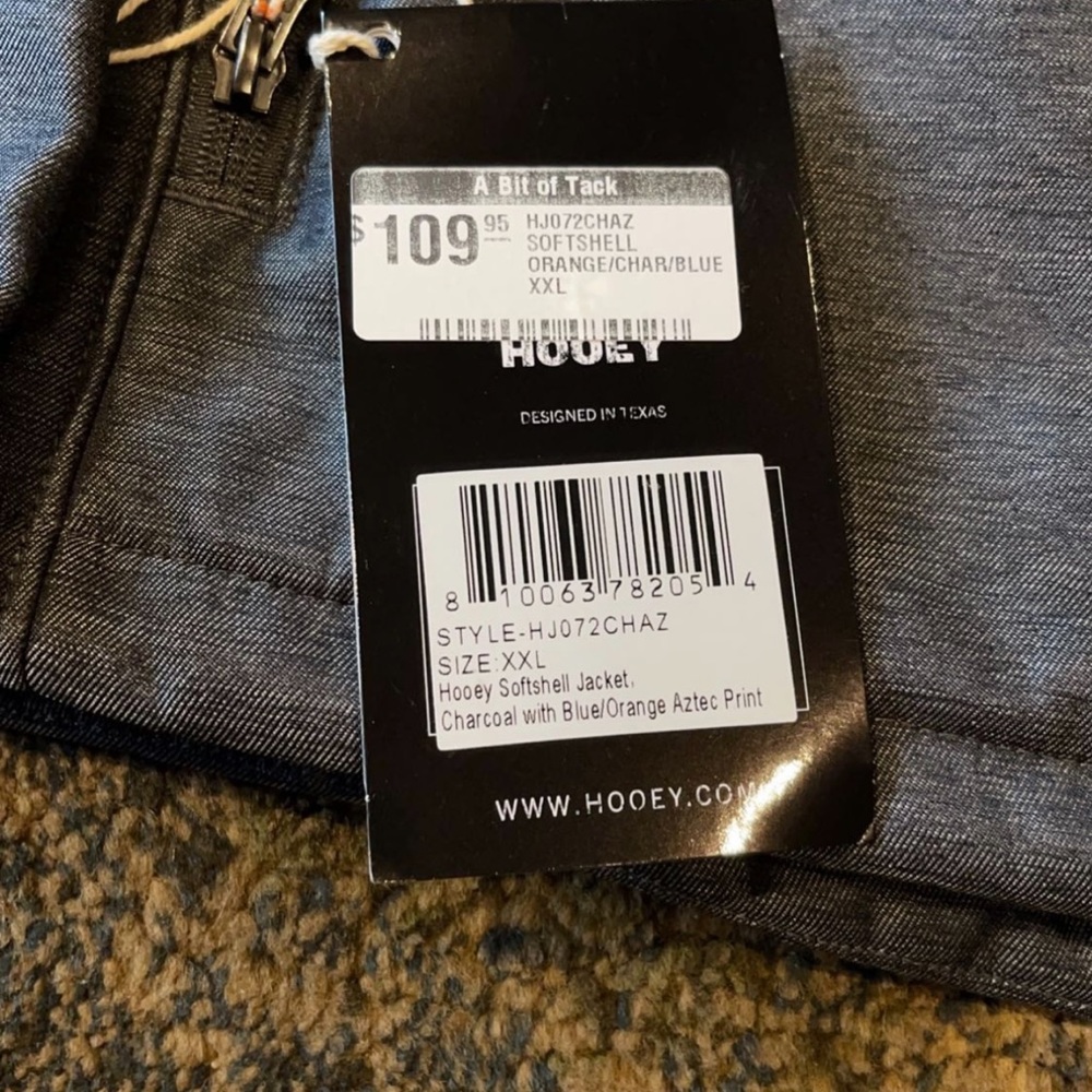 Mens brand new hooey soft shell jacket